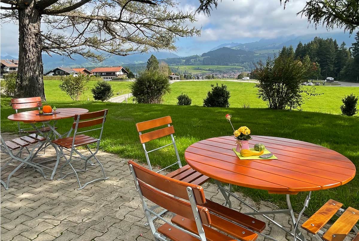 Terrasse beim Thanner in Tiefenberg/Ofterschwang
